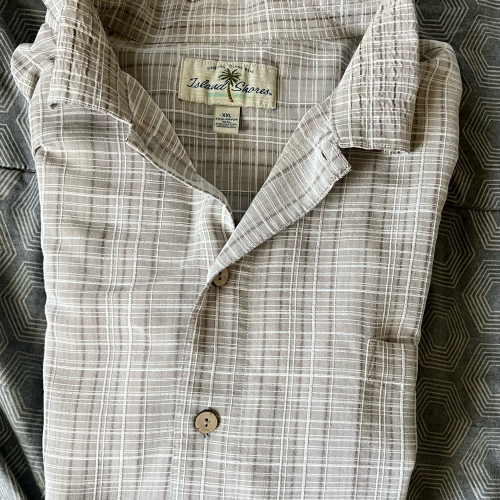 Vintage Island Shores Mens XXL Short Sleeve Shirt